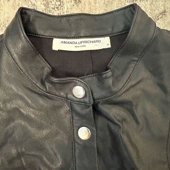 AMANDA UPRICHARD Leather Button Dress - Picture 3 of 5